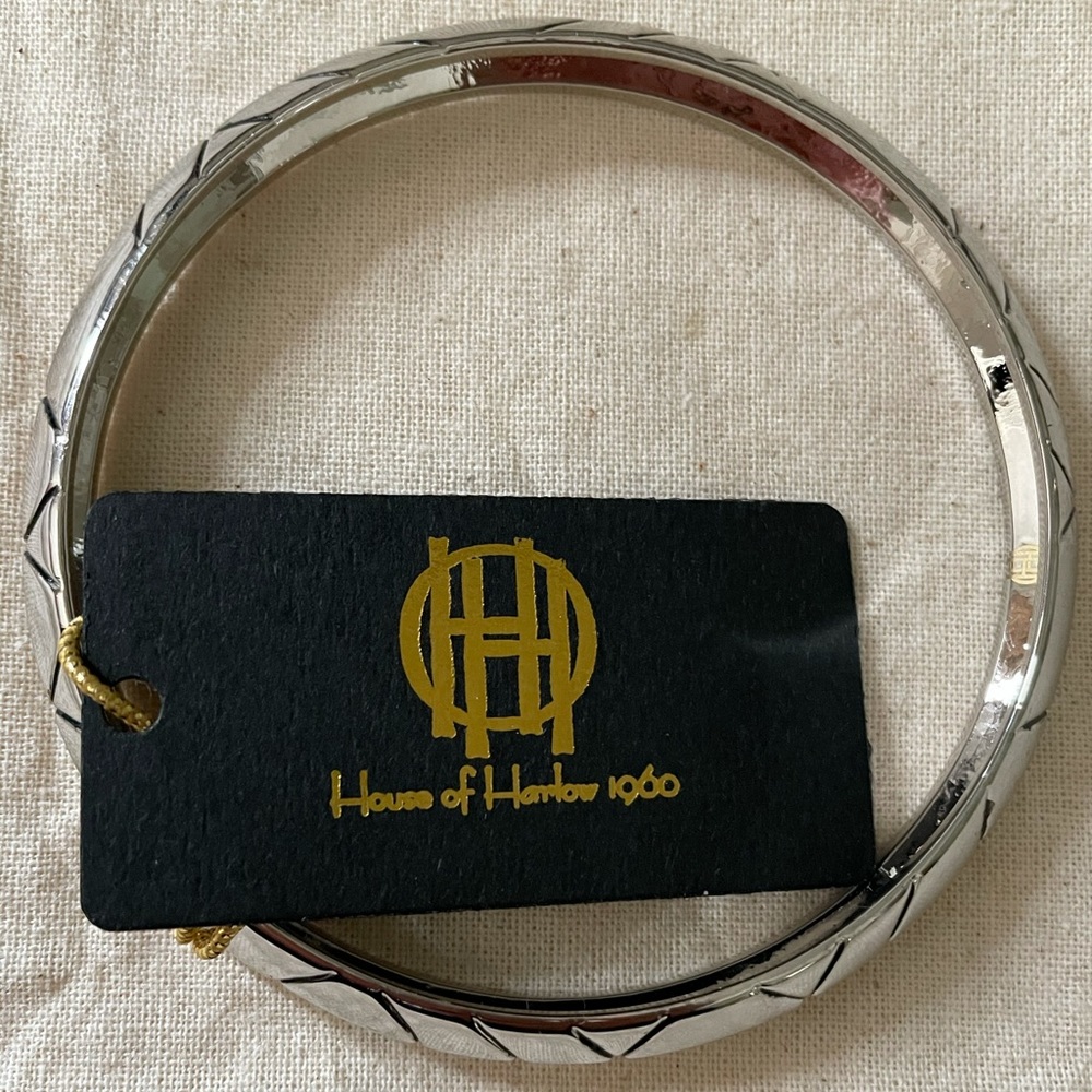 House of Harlow Thin Palladium Stack Bangle